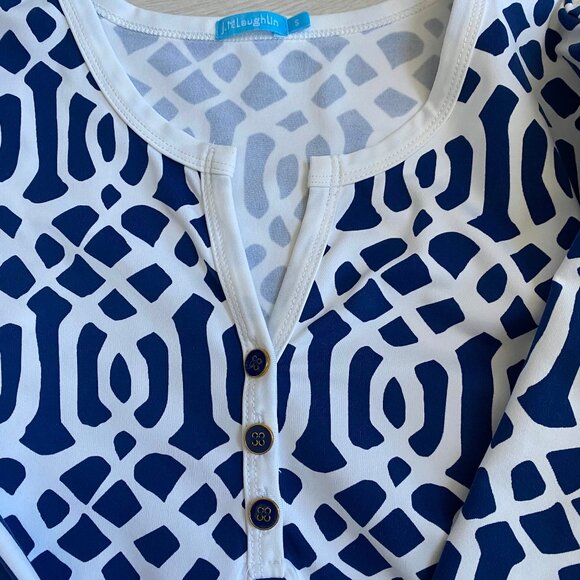 J. McLaughlin Geometric Catalina Cloth Sheath Dress Size S Artsy Career Work - Picture 8 of 8